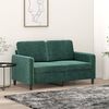 vidaXL 2-personers sofa 120 cm fl&oslash;jl m&oslash;rkegr&oslash;n