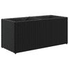 vidaXL plantekasse med hjul og 2 krukker 72x30x32 cm polyrattan sort