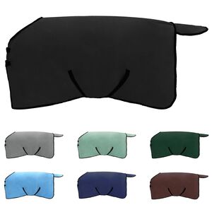 vidaXL Hestet&aelig;ppe Sort Polyester