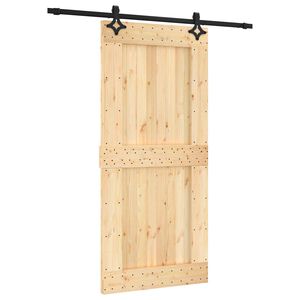 vidaXL Skyded&oslash;r 95 x 210 cm Massivt Fyrretr&aelig; (Ubehandlet)
