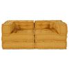 vidaXL Modulsofa 2 pcs Gul 140 x 70 x 56 cm Stof
