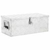 vidaXL opbevaringskasse 70x31x27 cm aluminium s&oslash;lvfarvet