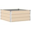 vidaXL Plantekasse Elfenben 100 x 100 x 45 cm St&aring;l
