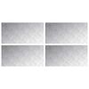 vidaXL Trappe Tread 4 stk. 80 x 40 cm S&oslash;lv Aluminium Rektangul&aelig;r