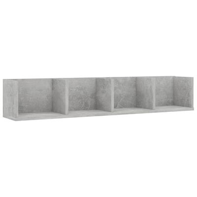 vidaXL CD-hylde 100 x 18 x 18 cm spånplade betongrå