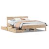 vidaXL sengeramme uden madras 135x190 cm massivt fyrretr&aelig; hvid
