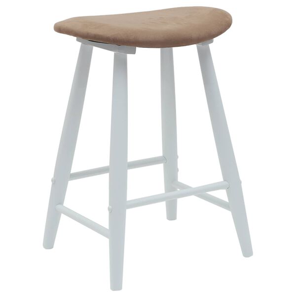 vidaXL Spisestole 2 pcs Hvid 46 x 37 x 63 cm Massiv Gummitr&aelig;