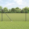 vidaXL Hegnsp&aelig;l Gr&aring; 10 x 1,4 m (12 x 12 mm net) St&aring;l og PVC