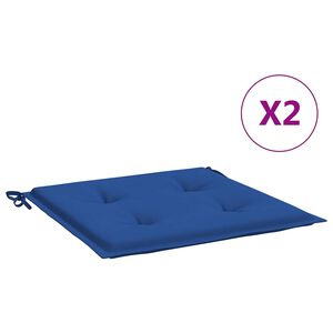 vidaXL hynder til havestol 2 stk. 50x50x4 cm oxfordstof kongebl&aring;
