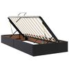 vidaXL Seng med opbevaring og LED med LED Sort 180 x 200 cm Faux l&aelig;der