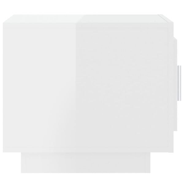 vidaXL sofabord 51x50x45 cm konstrueret tr&aelig; hvid h&oslash;jglans