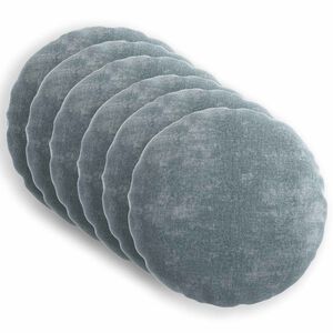 vidaXL Pudebetr&aelig;k 6 stk. HEERLEN Lysebl&aring; &Oslash; 40 cm Chenille Stof