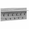 vidaXL V&aelig;gmonteret Jakkeholder med hylde Gr&aring; Sonoma 100 x 40 x 12 cm
