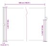 vidaXL sidemarkise 160x500 cm sammenrullelig antracitgrå