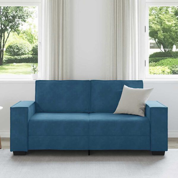 vidaXL 2-personers sofa 140 cm fløjl blå