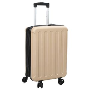 vidaXL Kuffert med l&aring;s champagnefarvet 34 x 23 x 55.5 cm ABS Plastik