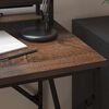 vidaXL Bord med hylde Brun eg 100 x 50 x 86,5 cm Konstrueret tr&aelig;