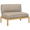 vidaXL Sofa S&aelig;t med pude Gr&aring;brun 120 x 92 x 69 cm Massivt Akacietr&aelig;