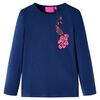 vidaXL Lang&aelig;rmet T-shirt til b&oslash;rn str. 104 marinebl&aring;