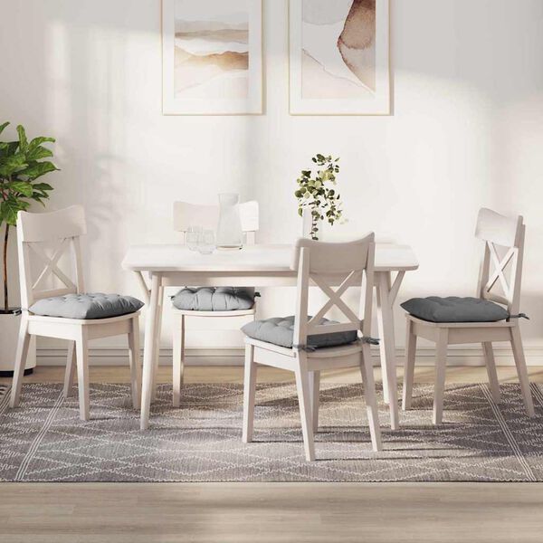 vidaXL Sædepuder 2 pcs Skygrå 40 x 40 x 6 cm Stof