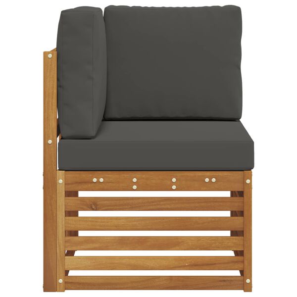 vidaXL Udend&oslash;rs Hj&oslash;rnesofa Massivt Akacietr&aelig; Naturfarvet