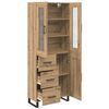 vidaXL Highboard med skuffe 2 pcs Artisan Egetr&aelig; Konstrueret tr&aelig;