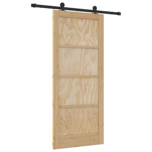 vidaXL Skyded&oslash;r ORKDAL Naturfarvet 86 x 198,5 cm Massivt fyrretr&aelig;