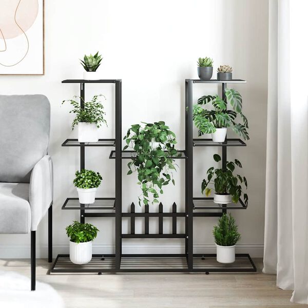 vidaXL blomsterstativ 94,5x25x89 cm jern sort