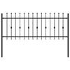 vidaXL Spike Hejn ASTEN 200 x 130 cm Pulverlakeret st&aring;l Sort
