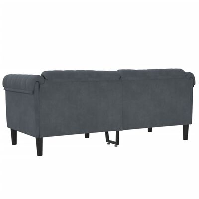 vidaXL 2-personers sofa velour mørkegrå