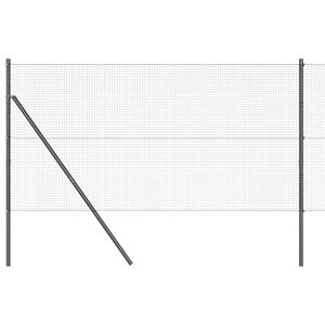 vidaXL Svejset tr&aring;dhegn jordfastg&oslash;relse 50 x 1,2 m PVC-belagt st&aring;l Gr&aring;