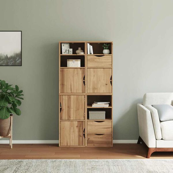 vidaXL sidekabinetter 4 stk ODDA 40x24x79 cm massivt fyrretræ