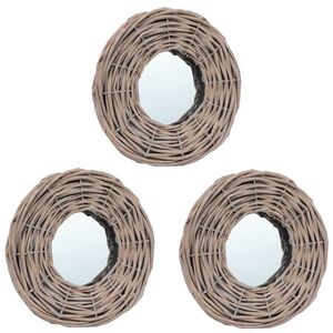vidaXL spejle 3 stk. 15 cm flet