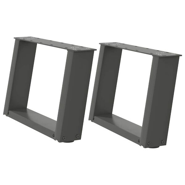 vidaXL sofabordsben U-formet 2 stk. antracit 40x(30-31) cm st&aring;l