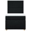 vidaXL kontinentalseng med madras 90x190 cm stof sort