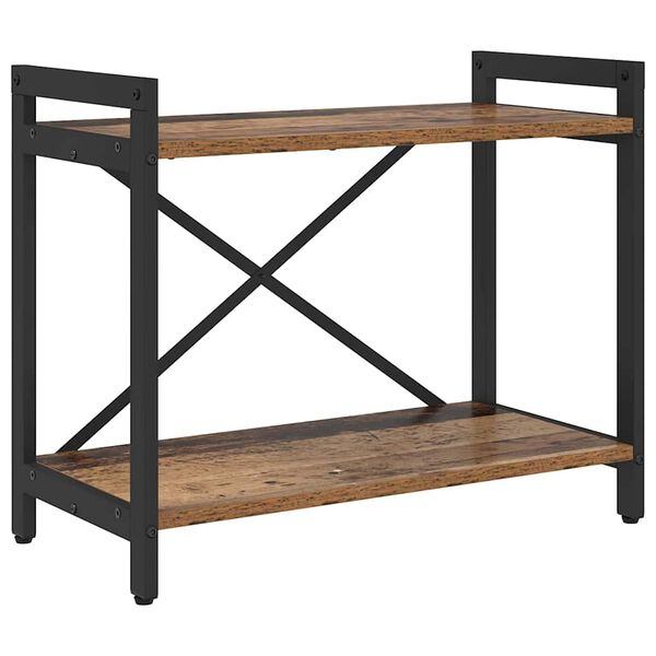 vidaXL Bogreol Gammelt tr&aelig; 60 x 30 x 50 cm Konstrueret tr&aelig;