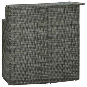 vidaXL barbord til haven 120x55x110 cm polyrattan gr&aring;