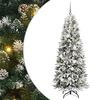 vidaXL Kunstigt juletr&aelig; Hvid 180 cm PVC og plastik og st&aring;l og PE