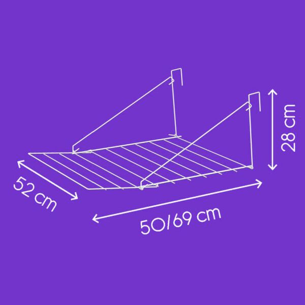 Tomado hængende tørrestativ Breda 7 m hvid