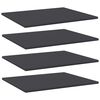 vidaXL boghylder 4 stk. 60x50x1,5 cm spånplade grå