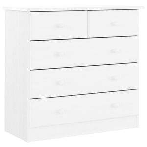 vidaXL kommode ALTA 77x35x73 cm massivt fyrretr&aelig; hvid