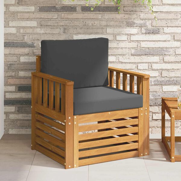 vidaXL Udend&oslash;rs sofagruppe Soli Akacietr&aelig; og polyester Naturfarvet