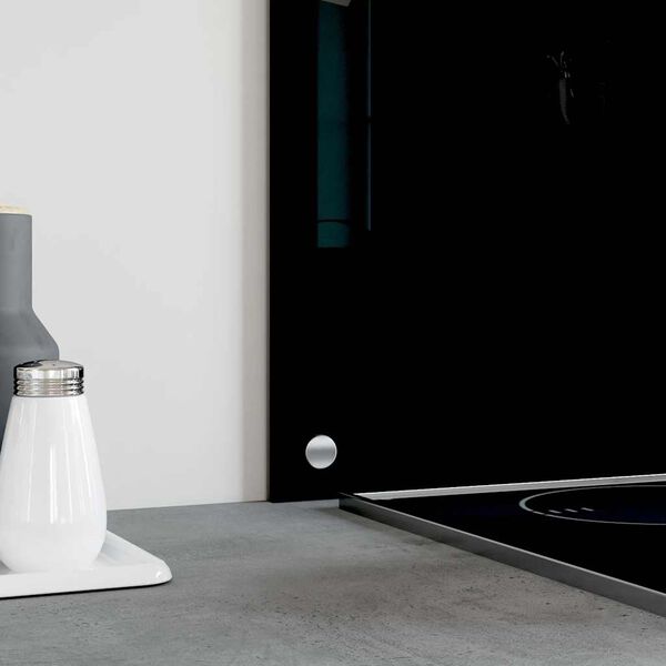 vidaXL st&aelig;nkplade 80x60 cm h&aelig;rdet glas sort