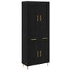 vidaXL Highboard med skuffe Sort eg 69,5 x 34 x 180 cm Konstrueret tr&aelig;