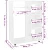 vidaXL klædeskab 80x40x110 cm konstrueret træ hvid højglans