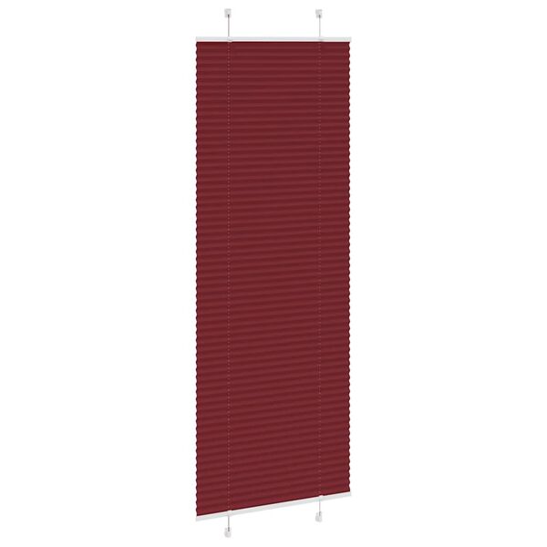 vidaXL Pliss&eacute;gardin Bordeauxr&oslash;d 70x200 cm Stofbredde 69,4 cm Polyester