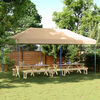 vidaXL Party Tent Beige 292 x 580 x 315 cm Oxford stof