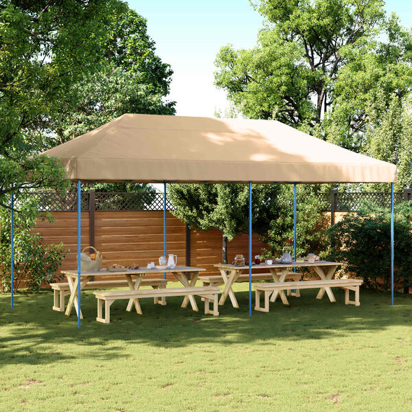 vidaXL Party Tent Beige 292 x 580 x 315 cm Oxford stof