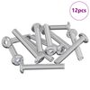 vidaXL L&aring;seskrue Ensfarvet 12 stk. S&oslash;lv M6 x 35 mm St&aring;l