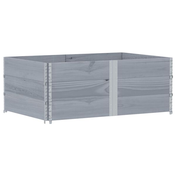 vidaXL pallerammer 3 stk. 150x100 cm massivt fyrretr&aelig; gr&aring;